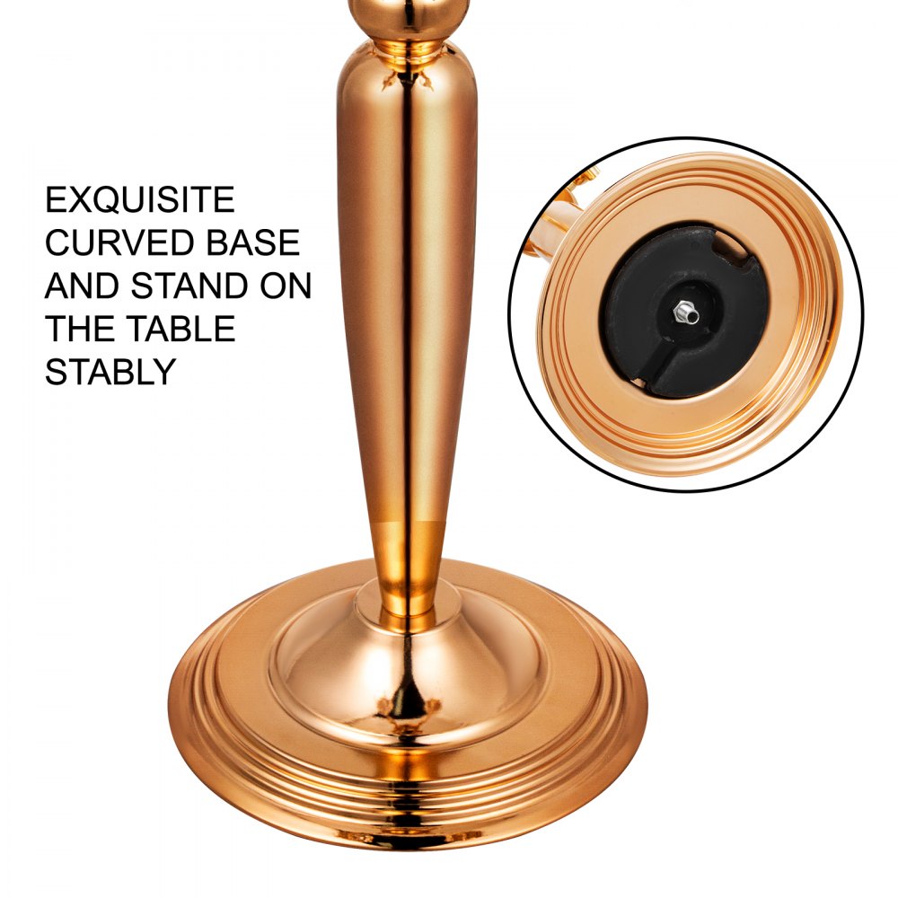 Kerzenständer 5-armig Kerzenleuchter 64 Cm Gold Metall Kandelaber