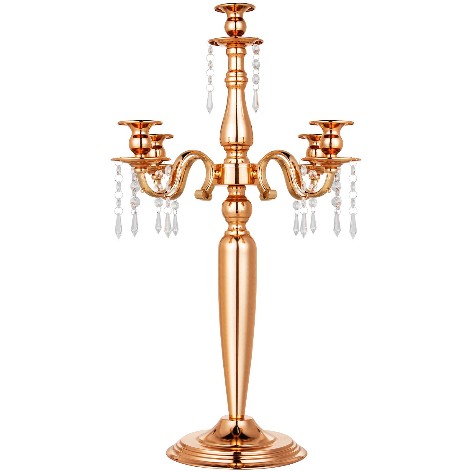 Kerzenständer 5-armig Kerzenleuchter 64 Cm Gold Metall Kandelaber