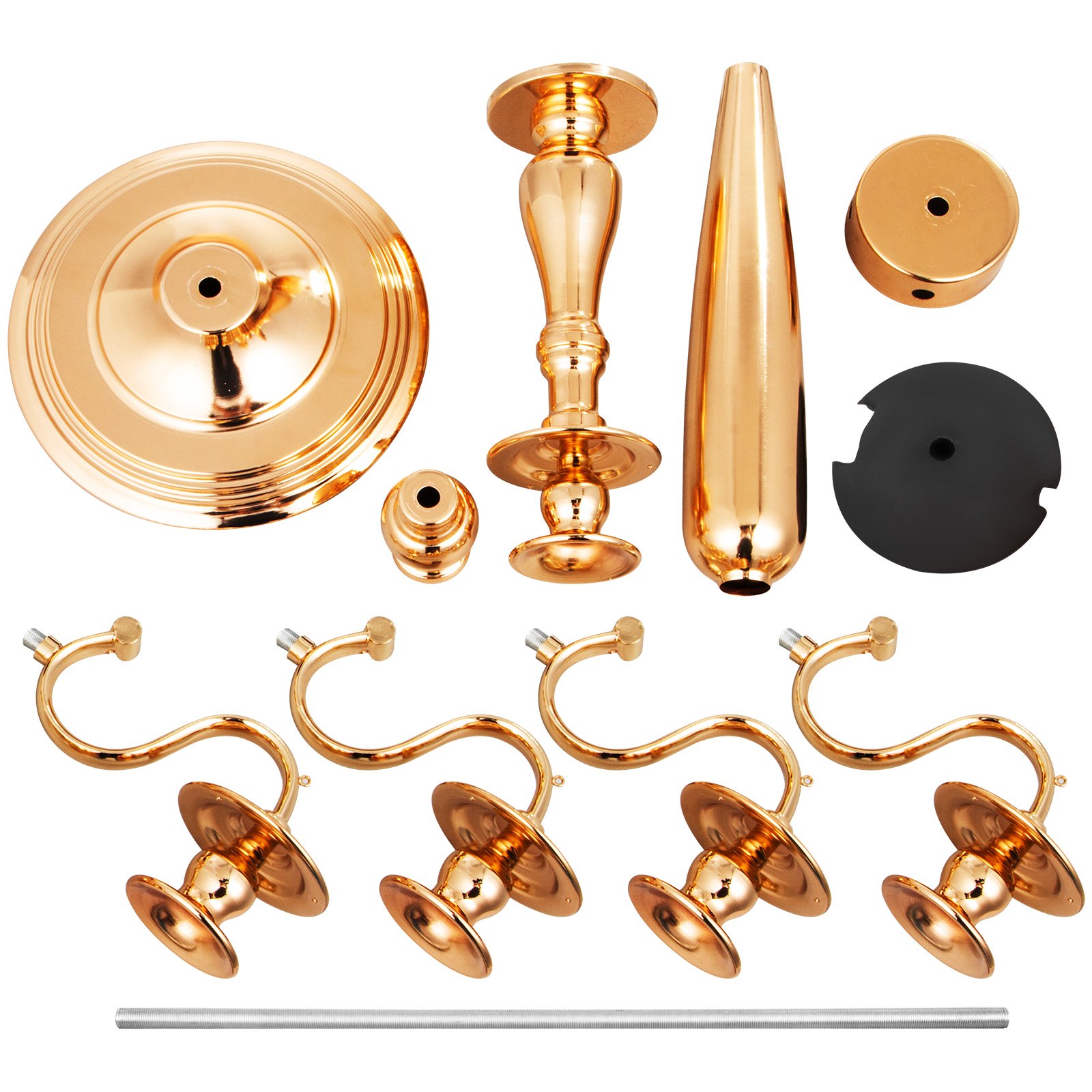 Kerzenständer 5-armig Kerzenleuchter 64 Cm Gold Metall Kandelaber