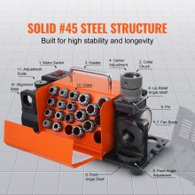 VEVOR Bohrerschleifgerät 120 W Bohrerschleifmaschine 4500 U/min Schärfstation 45# Stahl Bohrerschärfgerät 95-135° Einstellbarer Spitzenwinkel 18 Spannzangen Geeignet für Bohrerdurchmesser φ3–20 mm