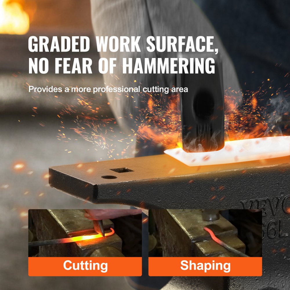 VEVOR Amboss Einzelner Hornamboss 30kg Stahlamboss Geschmiedeter Amboss Robuster Hornamboss Schmied Juweliere Metallschmied Schmiedewerkzeug Geeignet für Nieten, Abflachen, Schmieden und Formen