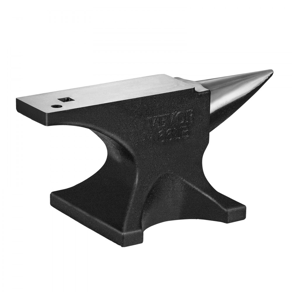 VEVOR Amboss Einzelner Hornamboss 30kg Stahlamboss Geschmiedeter Amboss Robuster Hornamboss Schmied Juweliere Metallschmied Schmiedewerkzeug Geeignet für Nieten, Abflachen, Schmieden und Formen