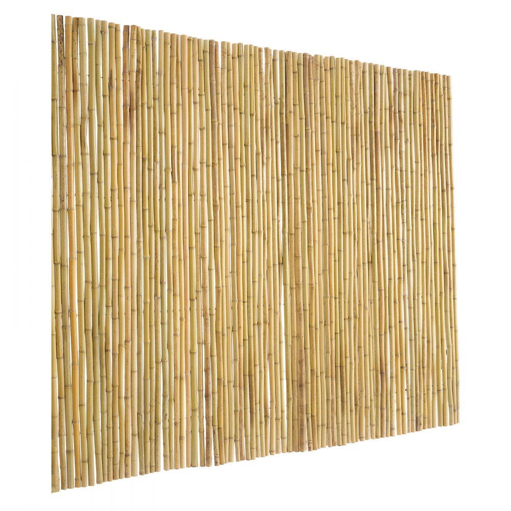 VEVOR Natürlicher gerollter Bambuszaun, umweltfreundlicher Sichtschutzzaun aus Bambus, 1,83 m H x 2,44 m L x 1,9 cm T, dekorativer Sichtschutz aus Bambus für Garten, Hinterhof, Balkon, Terrasse, Poolseite