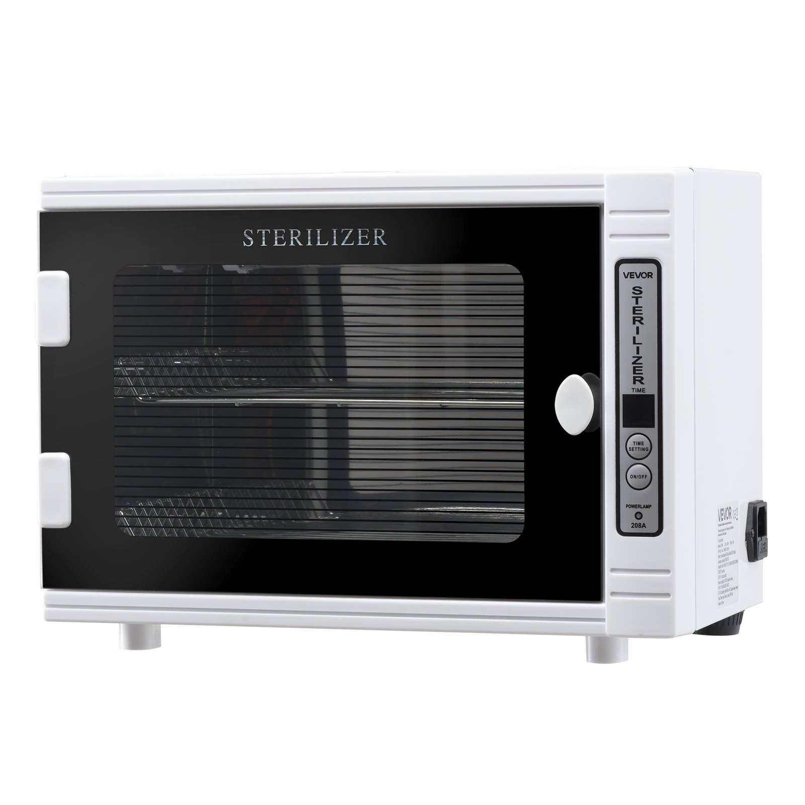 VEVOR UV Sterilisator Nagelwerkzeug-Reinigungsmaschine (12 L / 5 W) multifunktionale Nagelreiniger Sterilisator mit Timer-Einstellung, Reinigungskabinett mit Tür aus gehärtetem Glas, für Labore
