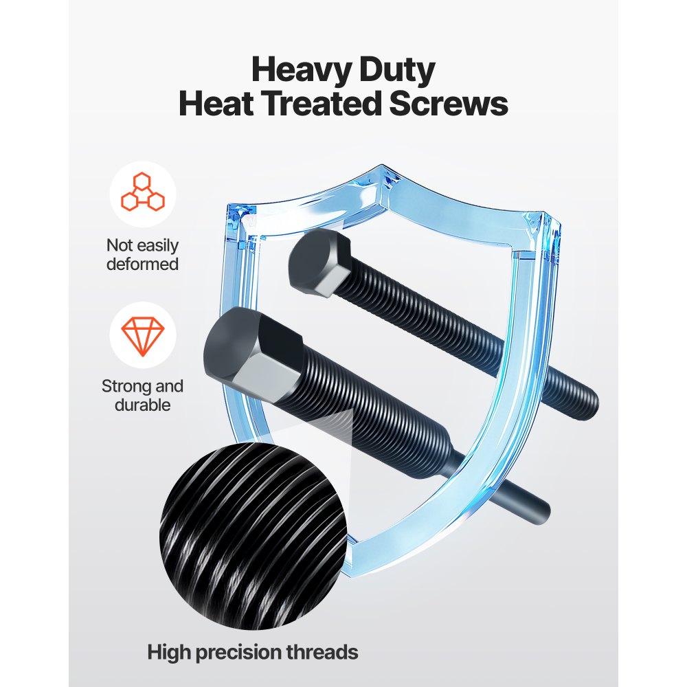 VEVOR Servolenkungspumpen Riemenscheiben Abzieher Einbauwerkzeugsatz, kompatibel mit Ford GM V6 VW Fahrzeugen, zum Entfernen und Einbauen von Servolenkungspumpen-Riemenscheiben