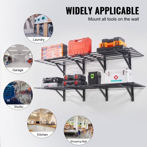 Garagen-Wandregal, 2 Stück, 50,8 X 121,9 Cm – Schwebende Regale Mit 254 Kg Tragkraft, Für Garage & Lager