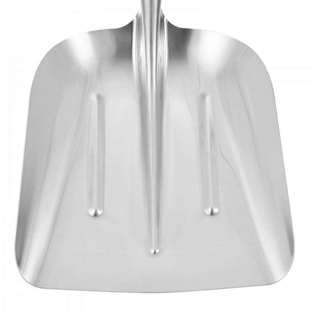 VEVOR Schneeschaufel, 350x400 mm Schneeräumer aus Aluminiumlegierung mit D-förmigen Griffen, Schneeräumer, Schneeschippe, Schneeschüppe, tragbares Schneeräumwerkzeug für Garten, Auto, Camping