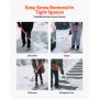 VEVOR Schneeschaufel, 350x400 mm Schneeräumer aus Aluminiumlegierung mit D-förmigen Griffen, Schneeräumer, Schneeschippe, Schneeschüppe, tragbares Schneeräumwerkzeug für Garten, Auto, Camping