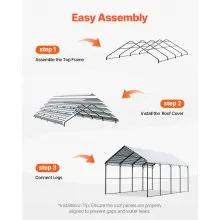 VEVOR Zeltgarage Garagenzelt Carport Unterstand Schuppen Auto 3,6x6x3,15m