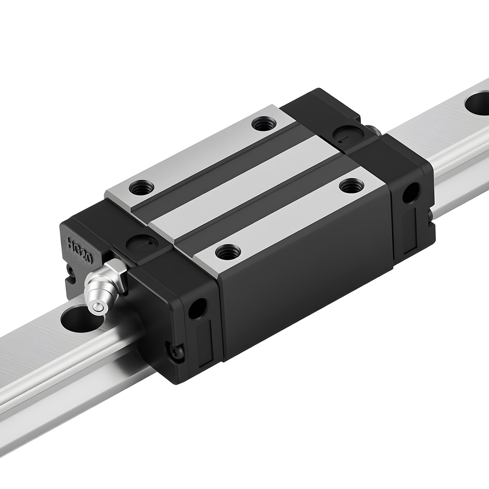VEVOR Linearführungen, HGR20, 2er-Pack 2000 mm Linearführungen & 4 Stk. Gleitblöcke, rostfreier & hochpräziser Satz, für Heimwerker, CNC-Fräsen, Drehmaschinen, Fräsmaschinen, 3D-Drucker