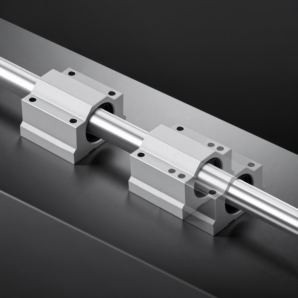 VEVOR Linear Rail Kit, SFC25, 2Pcs 1000 mm (39.4 inch) Linear Motion Guide Rails and 4Pcs Bearing Slide Blocks, for DIY Engraving Machine Lathe Milling Machine Slides, DIY Training Rocker Plate