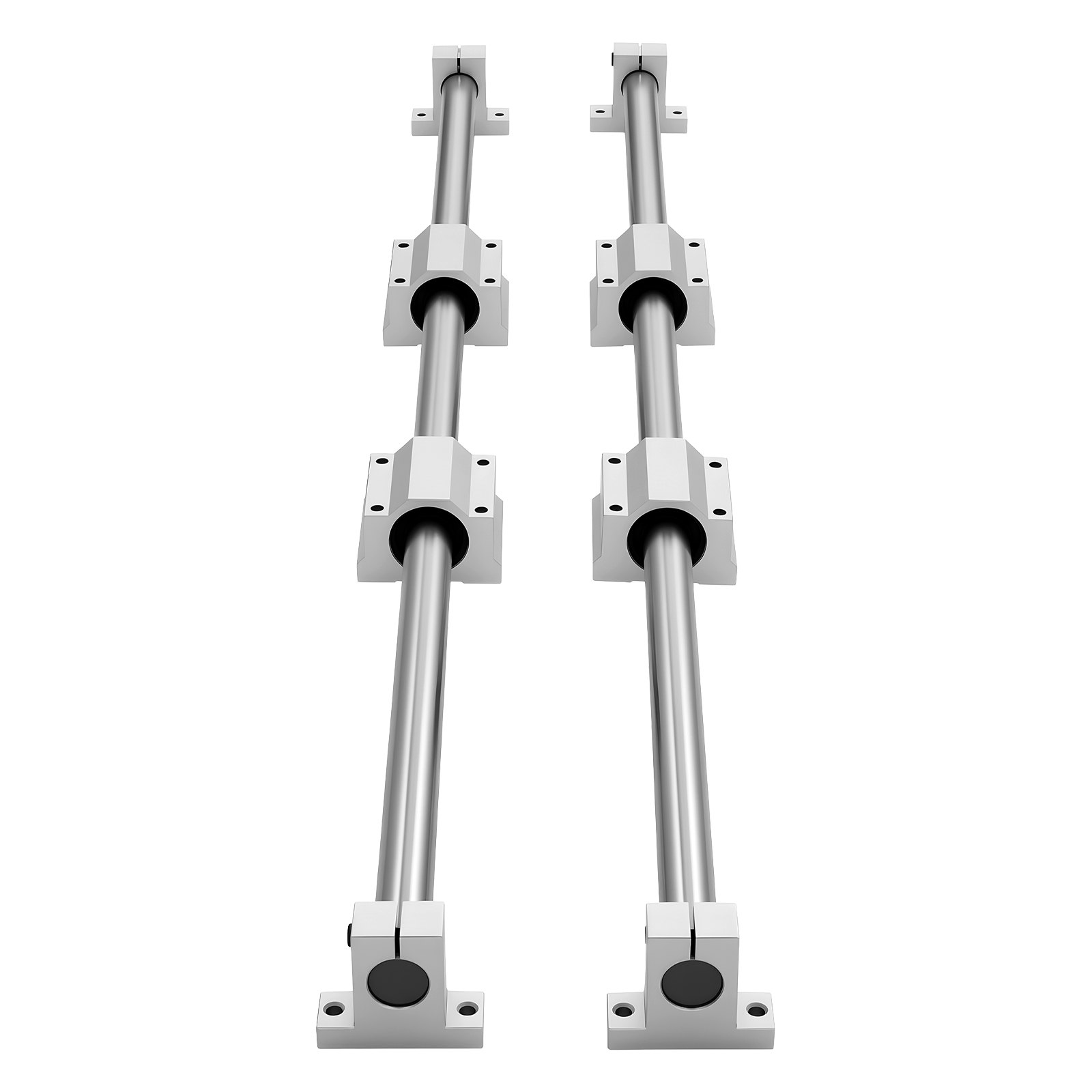 VEVOR Linear Rail Kit, SFC25, 2Pcs 1000 mm (39.4 inch) Linear Motion Guide Rails and 4Pcs Bearing Slide Blocks, for DIY Engraving Machine Lathe Milling Machine Slides, DIY Training Rocker Plate