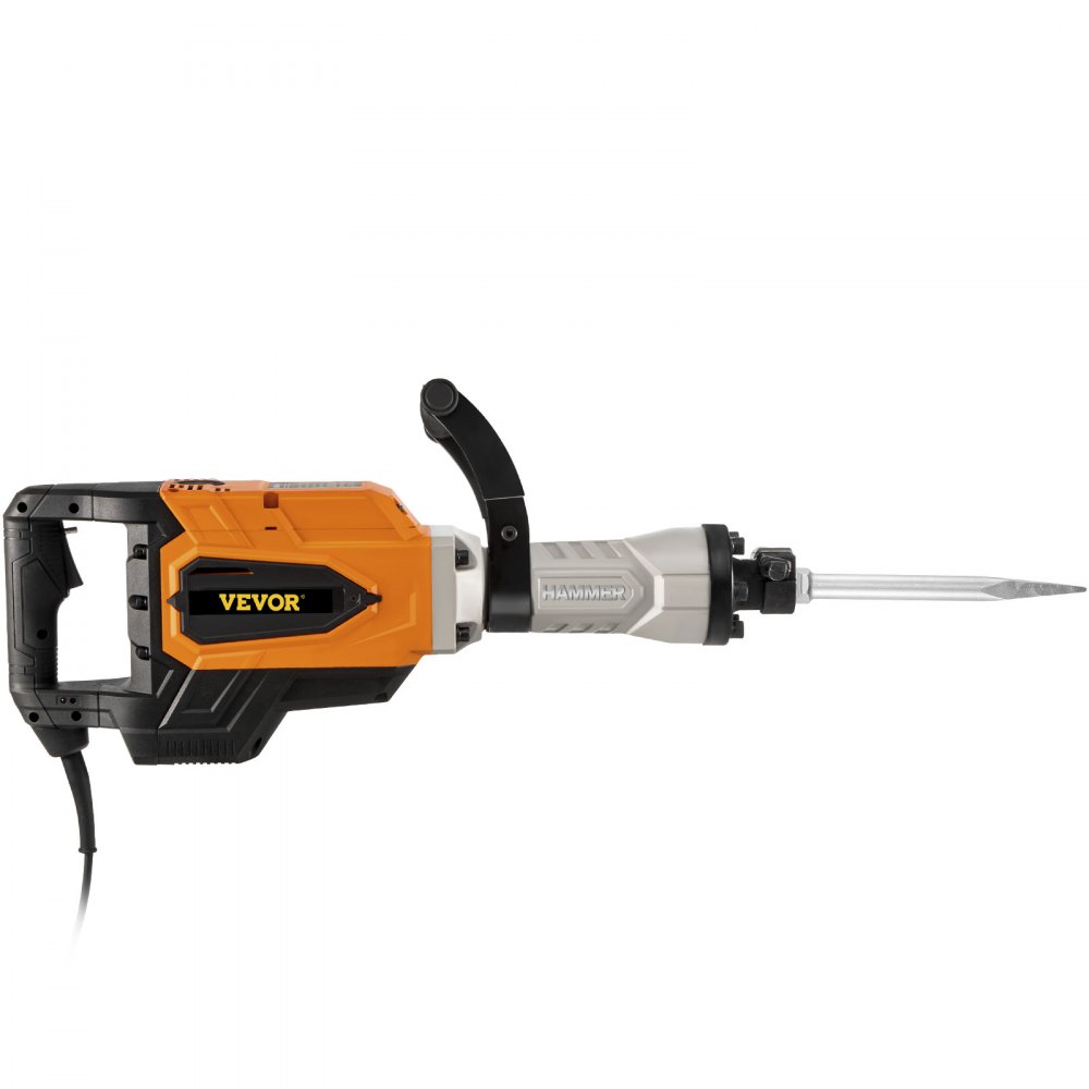 VEVOR Elektrischer Abbruchhammer Stemmhammer 4500 W Leistung Schlaghammer 1800 Bpm Betonbrecher 40,7 cm Flachmeißel und Spitzmeißel