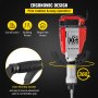 VEVOR Elektrischer Abbruchhammer 3800 W Leistung Schlaghammer, 1800 BPM Schlagzahl Hochleistungs Betonbrecher, 40,7 cm Flachmeißel und Spitzmeißel, 45 Joule Bohrhammer mit 360° schwenkbaren Handgriff