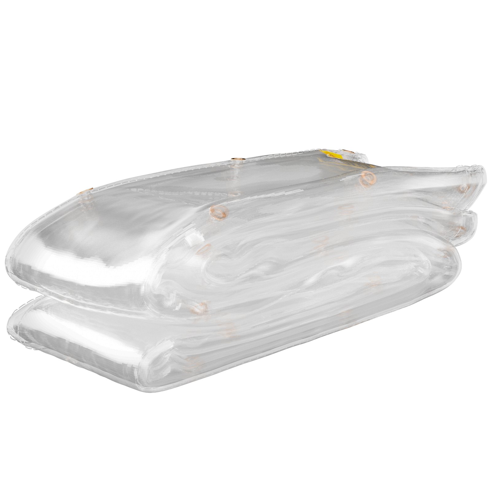 VEVOR Plane Transparent mit Ösen wasserdichte Abdeckplane PVC - 2,4x3,7m - 0,5mm Dick Gewebeplane Schutzplane Reißfest Allzweckplane zum Abdecken Ihrer Gewächshäuser Terrassen Pavillons Garagen