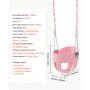 VEVOR Kinderschaukel 136 kg Schaukel Hohe Rückenlehne Vollschalensitz Pink, für Spielplätze im Garten & Indoor, Beschichtete Ketten & Karabiner, Komplett Montierter Sitz für Kinder ab 3 Jahren, CE/CPC