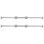 VEVOR Linearführungsschienen-Set, SFC20 1000 mm, 2 Stück 1000 mm SFC20-Führungsschienen, 4 Stück SC20-Gleitblöcke, 4 Stück Schienenstützen, Linearschienen und Lagersatz für automatisierte Ma