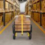 VEVOR Bollerwagen 544,31 kg, Transportwagen, Gartenwagen, Gerätewagen, 2-in-1-Handwagen mit All-Terrain-Reifen, abnehmbaren Seitenteilen aus Netzmaterial & um 180° drehbarem Griff, Gelb/Schwarz