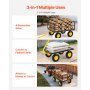 VEVOR Bollerwagen 116,8x76x43 cm, Transportwagen, Gartenwagen, Gerätewagen, 2-in-1-Handwagen, mit All-Terrain-Reifen, abnehmbaren Seitenteilen aus Netzmaterial & um 180° drehbarem Griff