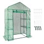 VEVOR Foliengewächshaus 141x74,5x205cm Tomatengewächshaus 15kg Tragfähigkeit Treibhaus Gartenhaus Frühbeet PE-Material Stahlrohr Tomatenhaus Gemüse Gewächshaus mit 4 Regalen Pflanzenhaus