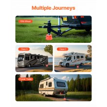 VEVOR 6 Anhänger-Stützblöcke (203,2 mm Höhe, 908 kg belastbar) + 2 Anhängerheberpads, 8-teiliges Hochleistungs-Nivellierungsset für Wohnmobile der 5. Klasse mit Klimaanlage