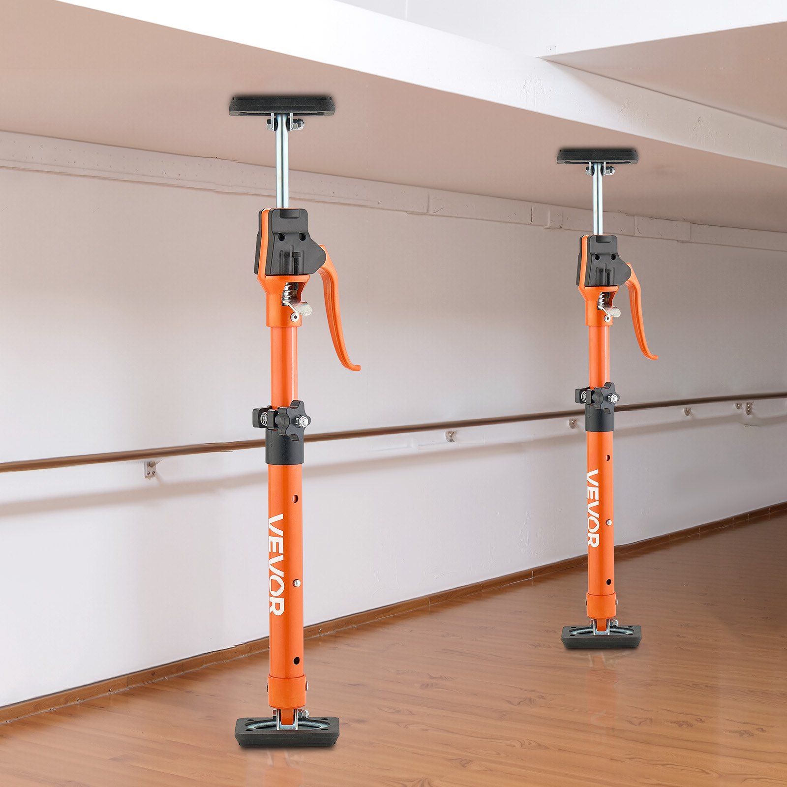 VEVOR Einhandstütze, 2 Stk., Deckenstütze 48–75cm, Teleskopstütze aus Stahl, Montagestütze bis zu 100kg Kapazität zum Installieren von Schränken, Anheben von Trockenbauwänden, Frachtstangen