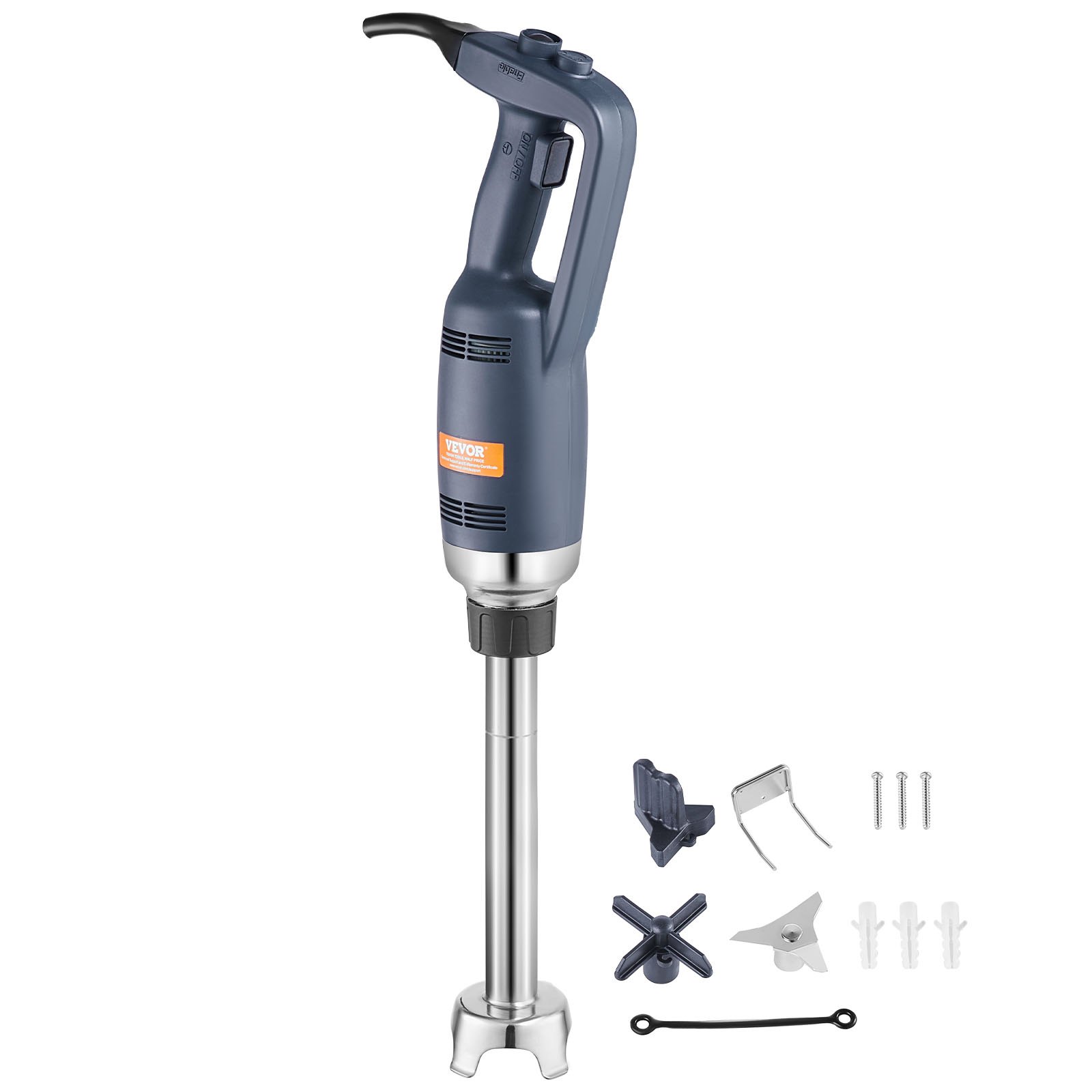 VEVOR Kommerzieller Stabmixer, 350 W Hochleistungs-Handmixer, 12 Zoll stufenloser Mixer mit variabler Geschwindigkeit und Edelstahlklinge, tragbarer Mehrzweckmixer für Suppen, Saucen, Kartoffelpüree, Sahne