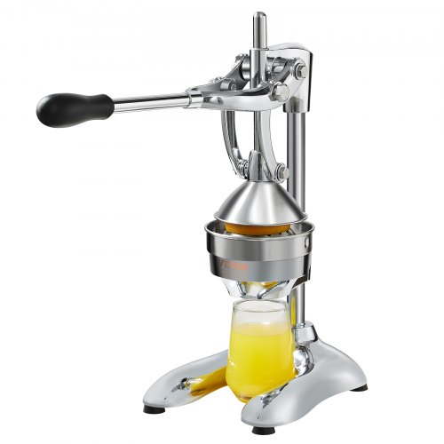 VEVOR Saftpresse Manuell 320x190x430mm Gastro Zitruspresse Edelstahl Orangenpresse mit ergonomischem Pressgriff und rutschfestem Gummi-Sockel