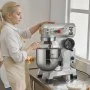 VEVOR Kommerzieller Küchenmixer, 18,7 l kommerzieller Standmixer mit 3 einstellbaren Geschwindigkeiten, 1100 W Teigmixer mit Edelstahlschüssel und 3 Mixaufsätzen, ideal für Restaurant, Bäckerei, Konditorei, Café