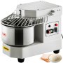 VEVOR Teigknetmaschine Küchenmaschine, 8 L Edelstahl Teigmixer, 450 W, einstellbar (130/233/414 U/min), inkl. Edelstahlschüssel, Sicherheitsschild, Timer, ideal für Bäckereien, Restaurants, Pizzeria
