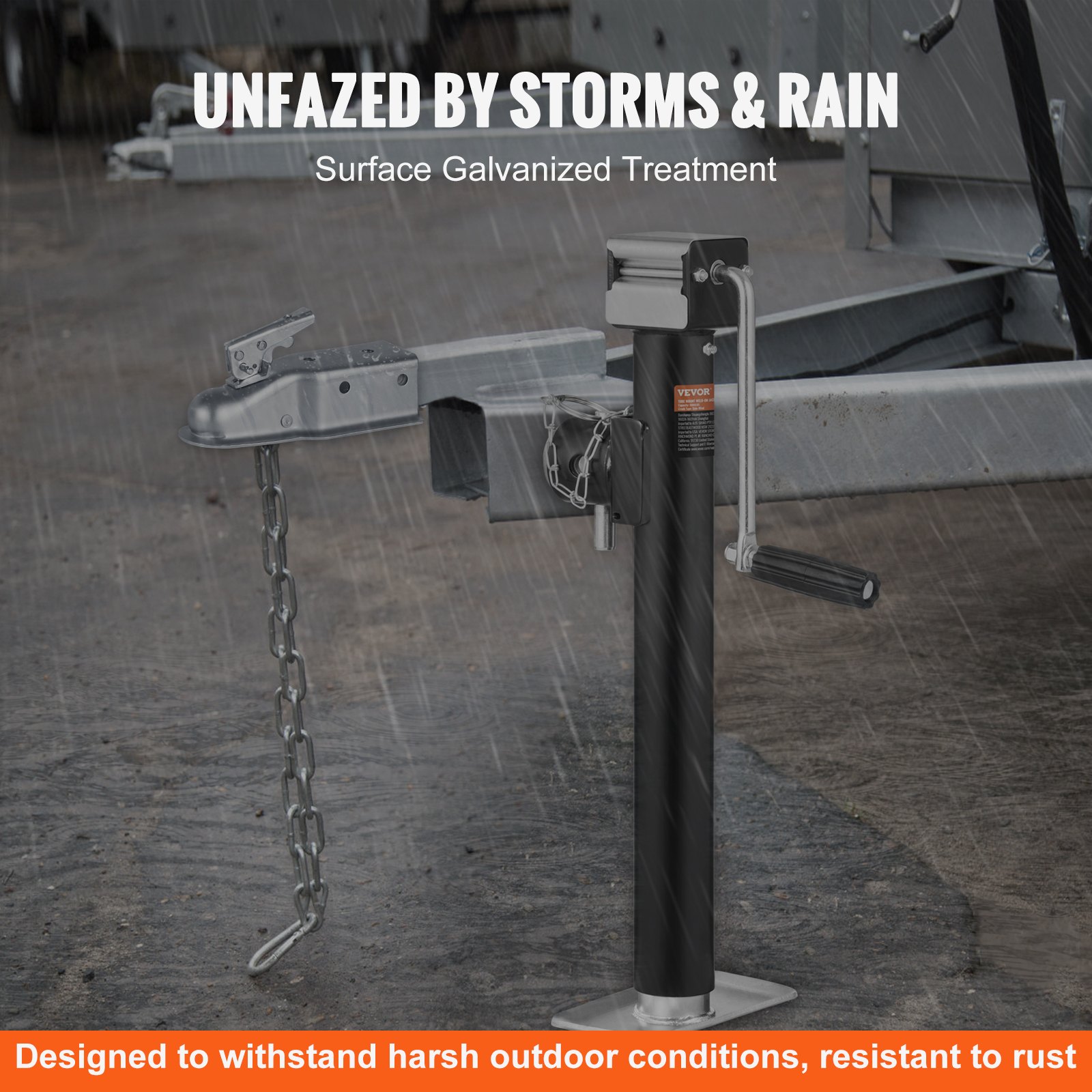 VEVOR Anhängerkupplung mit gerader Zunge für 2-Zoll-Kupplungskugel mit 3-Zoll-Kanal, 5000 lbs