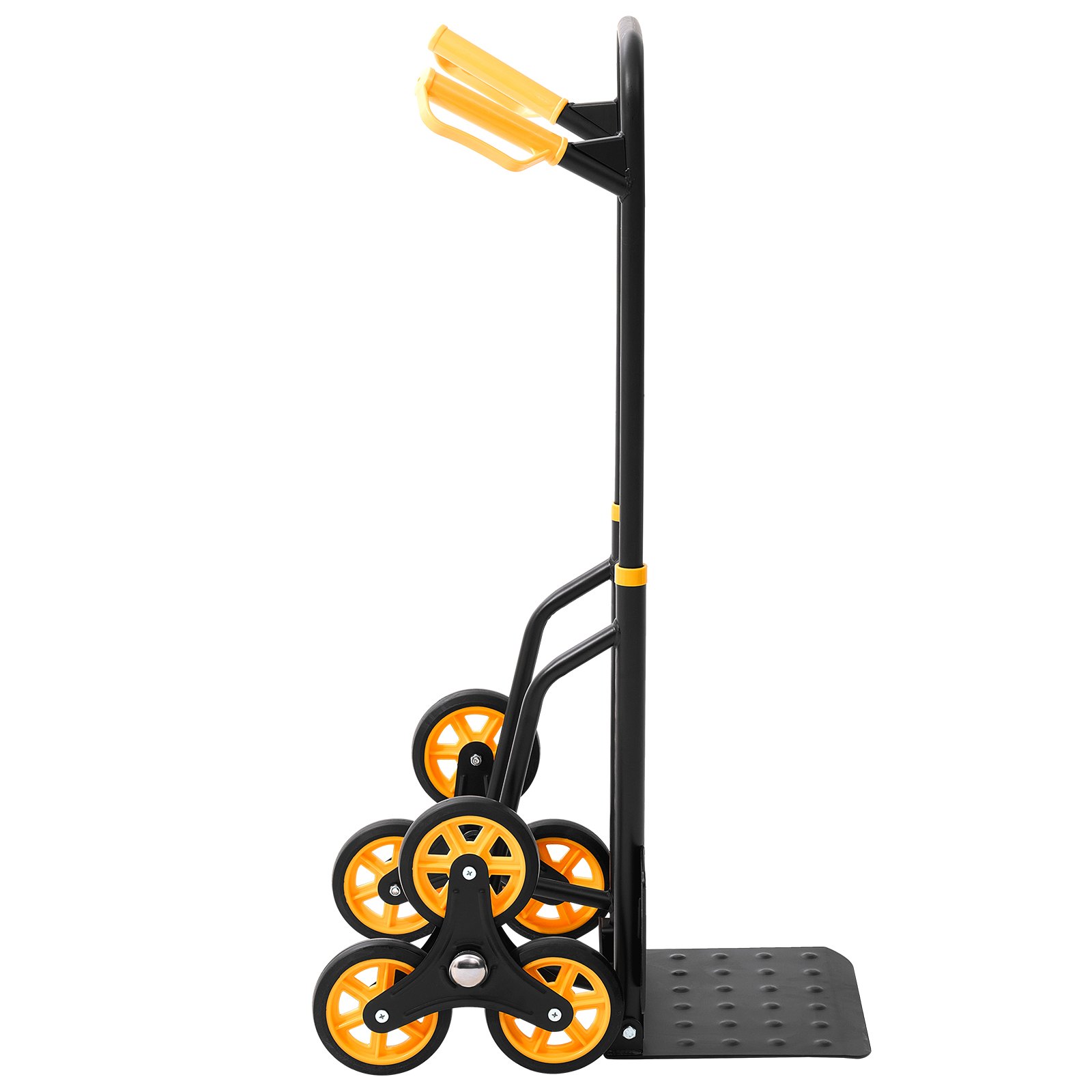 VEVOR Treppensackkarre klappbar, Sackkarre 150 kg Tragkraft, Treppensteiger mit 6 Rädern & 2 Spanngurten, Transportkarre, Treppenkarre, Stapelkarre, ideal für Haushalt, Einkauf & Lager