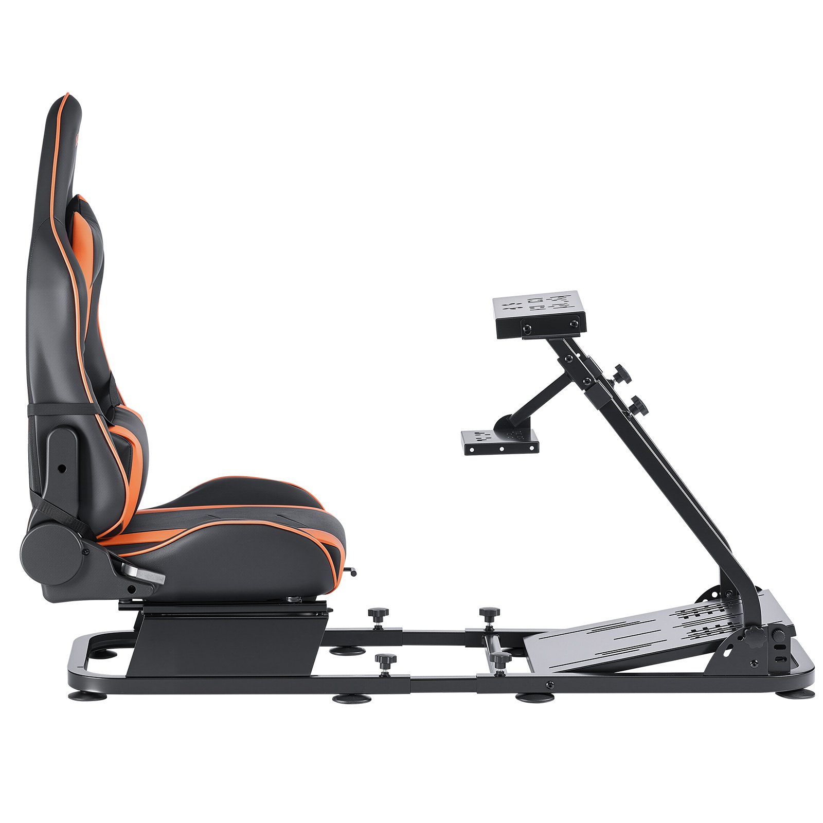 VEVOR Lenkradständer, Simulator-Cockpit mit Doppelschienen-Doppelarm, passend für Logitech G25, G27, G29, G920, G923, Thrustmaster T300RS, TX F458, T500RS, T3PA-PRO (F1/GT) und CSR-Pedale