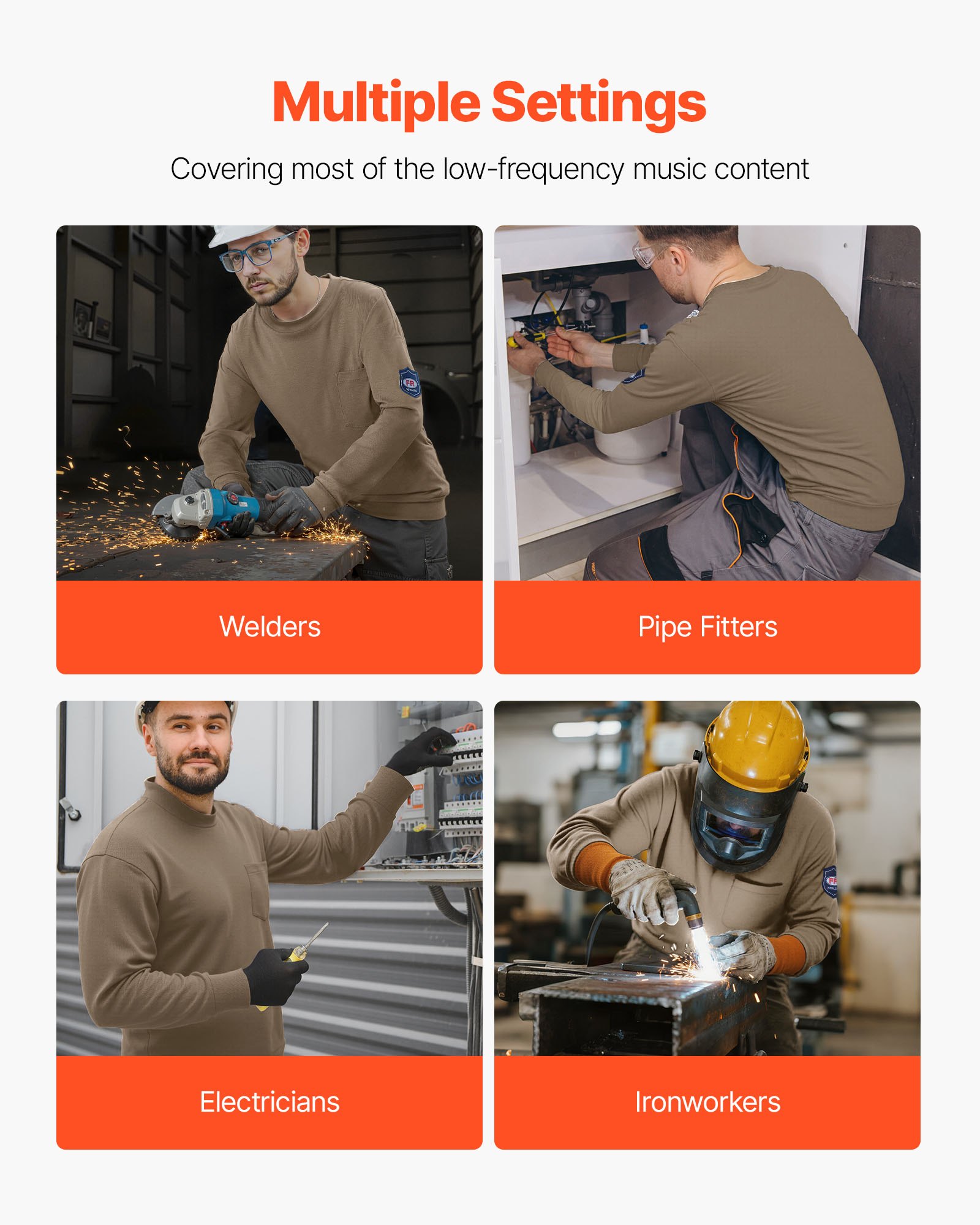 VEVOR flammhemmendes Langarmshirt, leichte, atmungsaktive Baumwolle (7 oz), feuerhemmende Arbeitskleidung für Herren mit Vorschrumpfbehandlung und Tasche, für Schweißer, Elektriker, hellbraun L