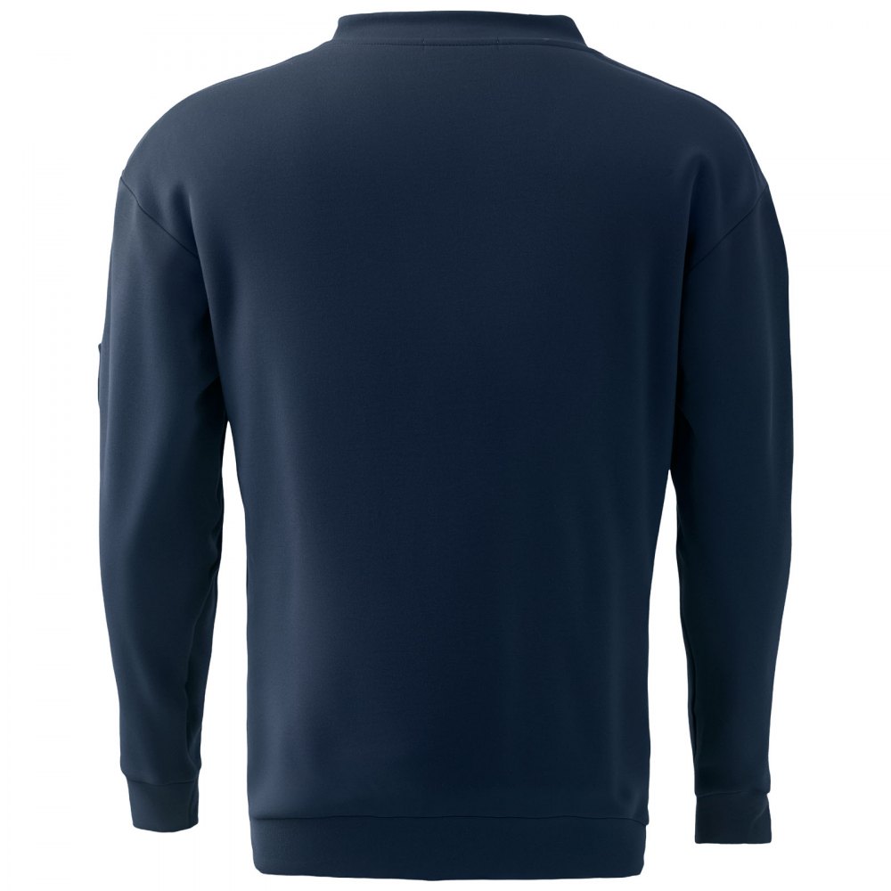 VEVOR Flammhemmendes Langarmshirt, atmungsaktive Baumwolle (7 oz), feuerhemmende Arbeitskleidung für Herren mit Vorschrumpfbehandlung & Tasche, für Schweißer, Elektriker, Marineblau, XL