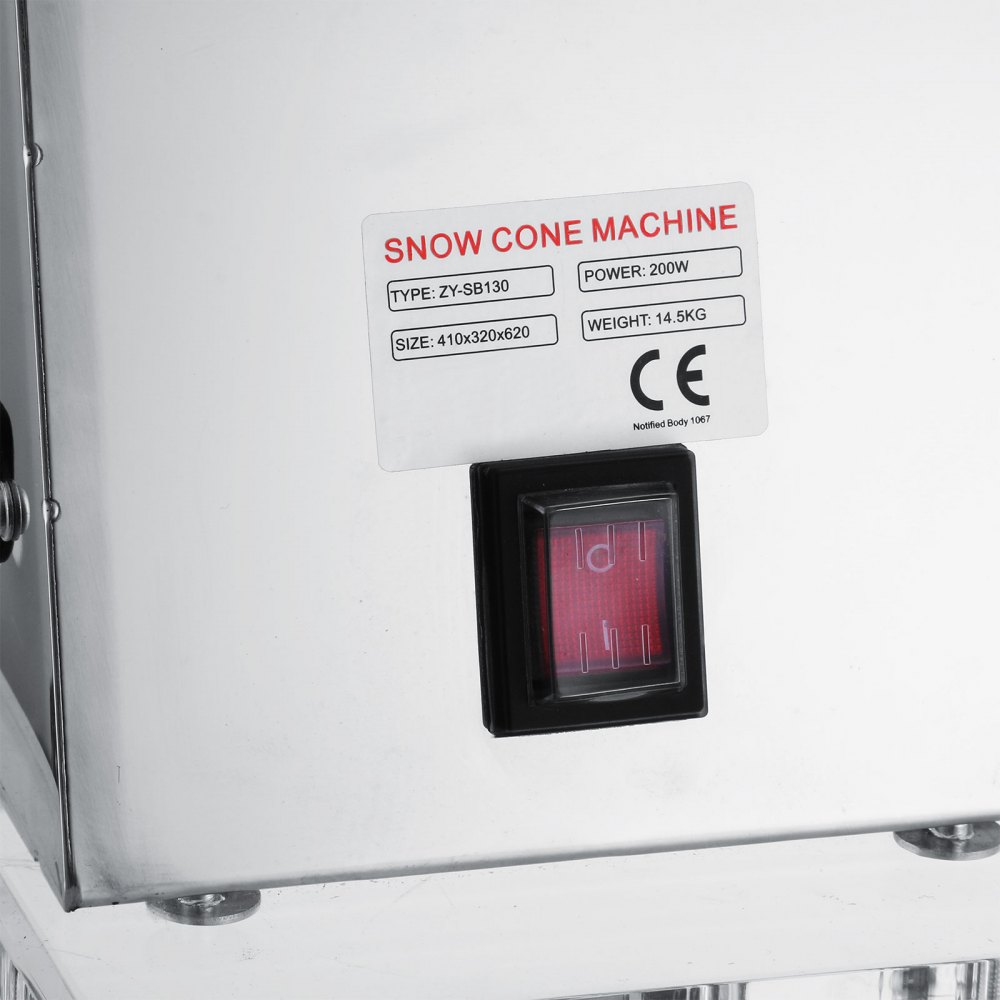 Kommerzieller Eisrasierer Schneekegel Maschine Elektrisch Schneeflocke 180kg/h