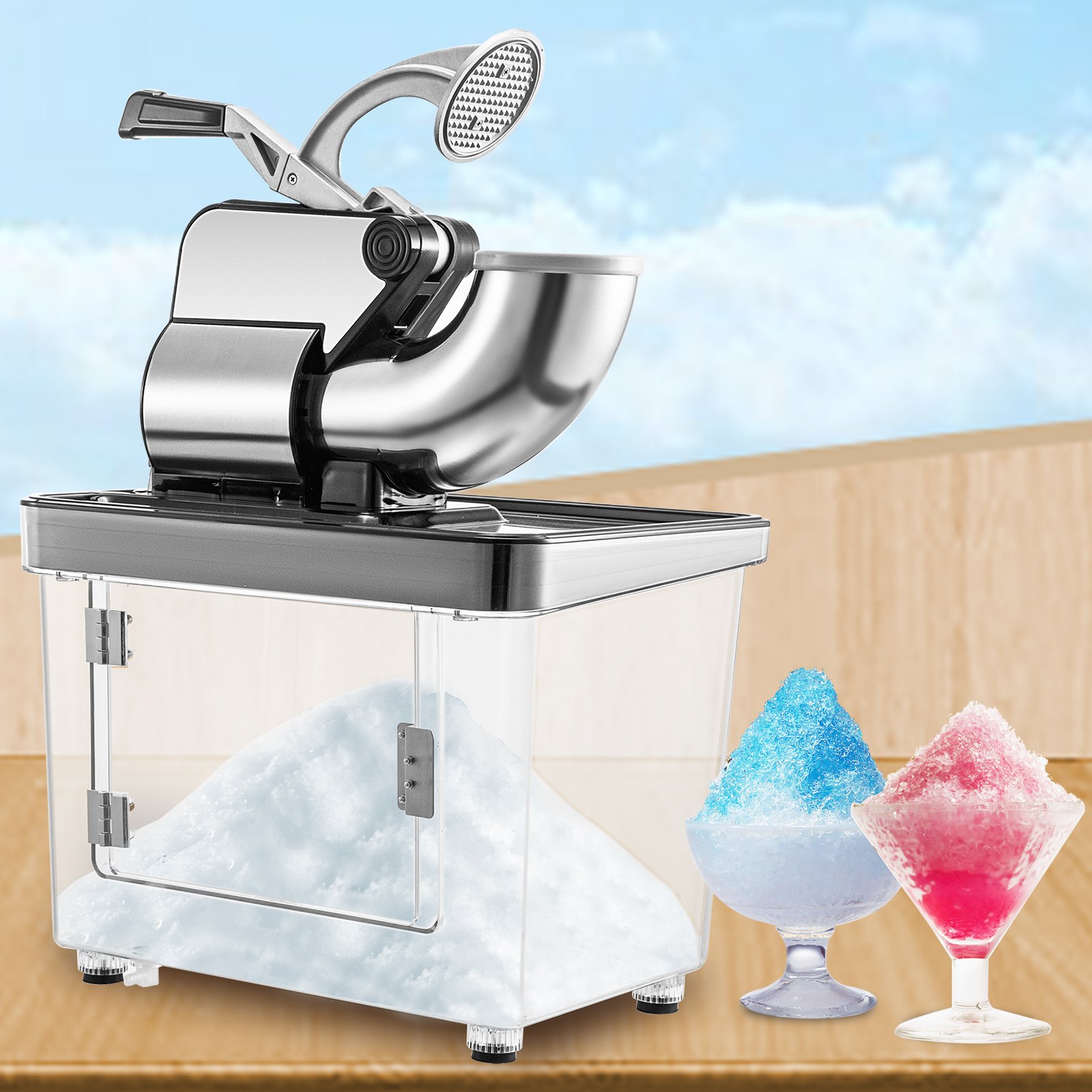 Kommerzieller Eisrasierer Schneekegel Maschine Elektrisch Schneeflocke 180kg/h