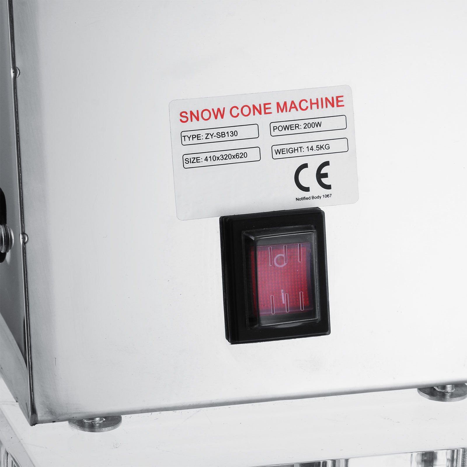 Kommerzieller Eisrasierer Schneekegel Maschine Elektrisch Schneeflocke 180kg/h