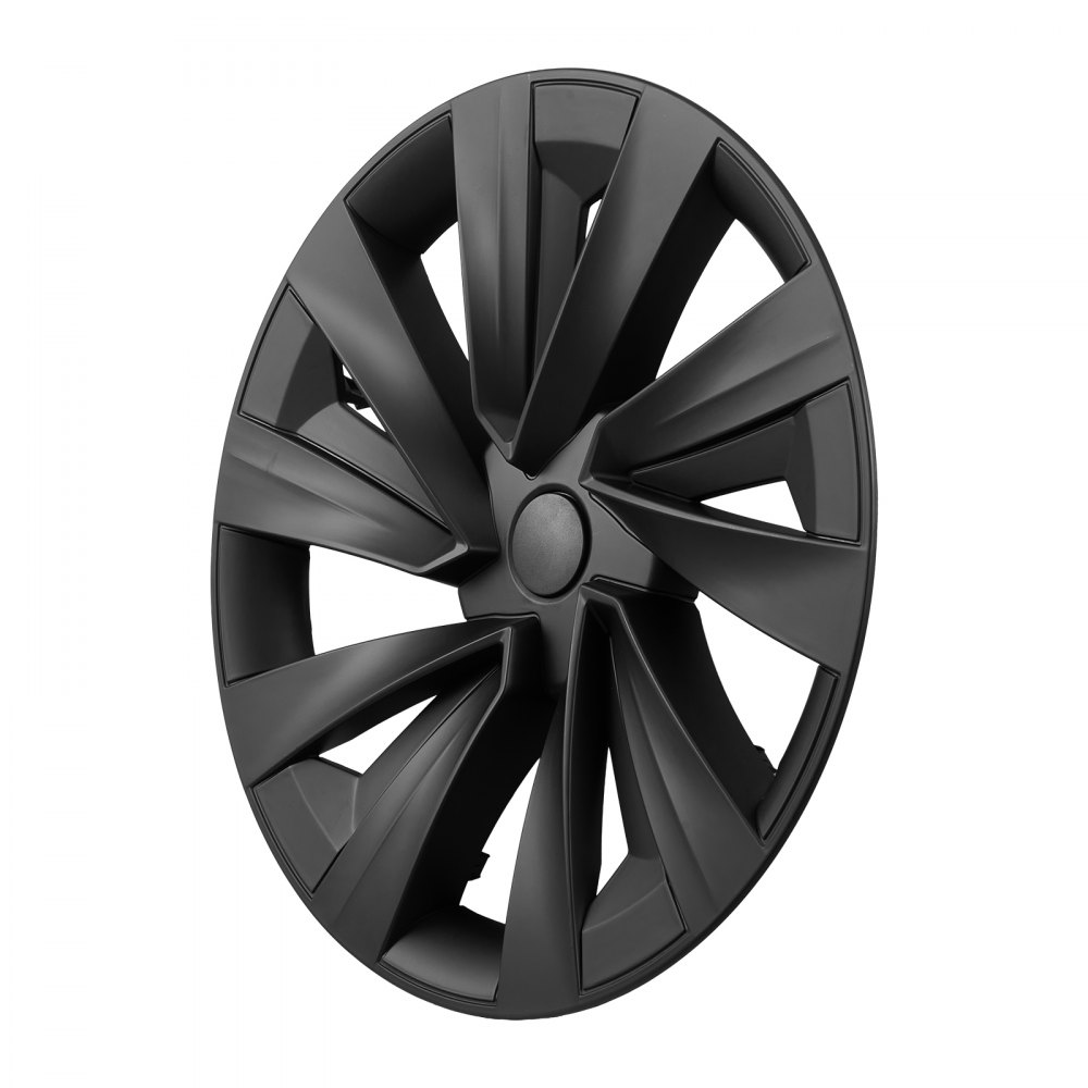 VEVOR Hubcaps Wheel Covers for 2025 Tesla Model Y, 19 Inch Set of 4 Wheel Rim Cover Hubcaps OEM Style Replacement, R19 Size Snap On Car Hub Caps, Premium Sturdy 10-Spoke ABS Tire Rim Caps, Matte Black