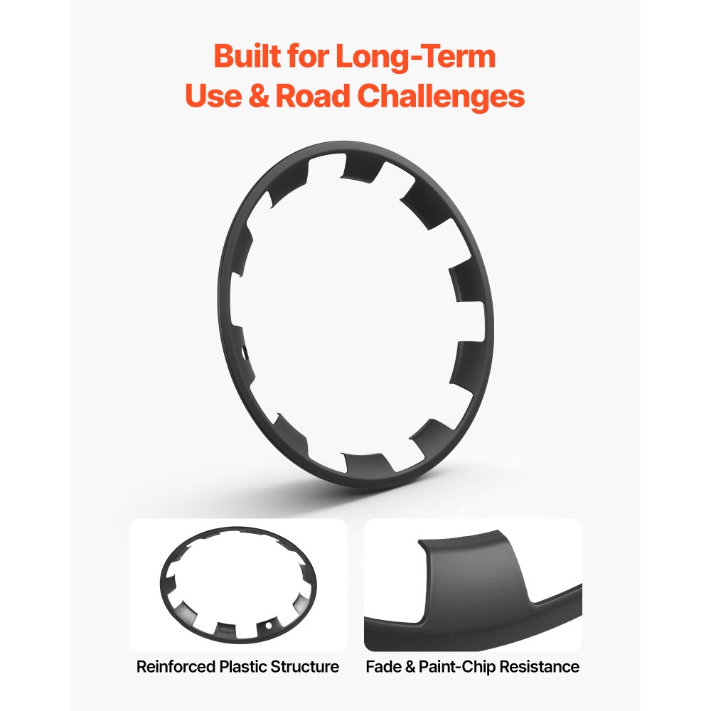 VEVOR 4x Radkappen für Tesla Model Y 2025, 20 Zoll Radzierblenden aus ABS Kunststoff, Radblenden 4er Set mit 10 Speichen & Snap-On-Montage Design, R20 Radabdeckungen für Deko & Daubschutz, Mattschwarz