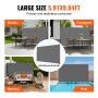 VEVOR Terrassen Windschutz 180 x 300 cm grau Rollo Seitenmarkise ausziehbar für den privaten oder gewerblichen Gebrauch