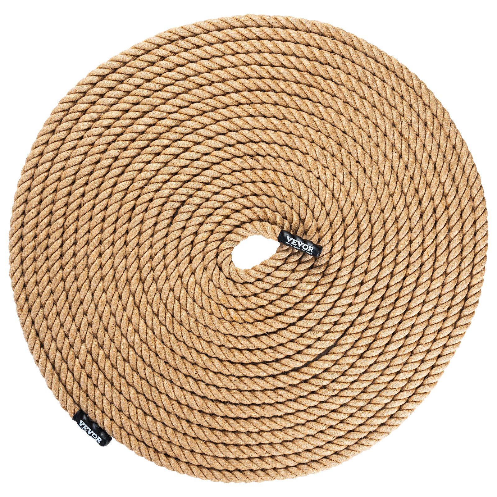 VEVOR Kletterseil Fitness-Trainingsseil Fitnessstudio, 30,48 m Länge, 25,4 mm Durchmesser, Trainingsseil, Mehrzweckseil aus Jute, 227 kg, Kletterübungen, Krafttraining für Bergsteigen, Camping