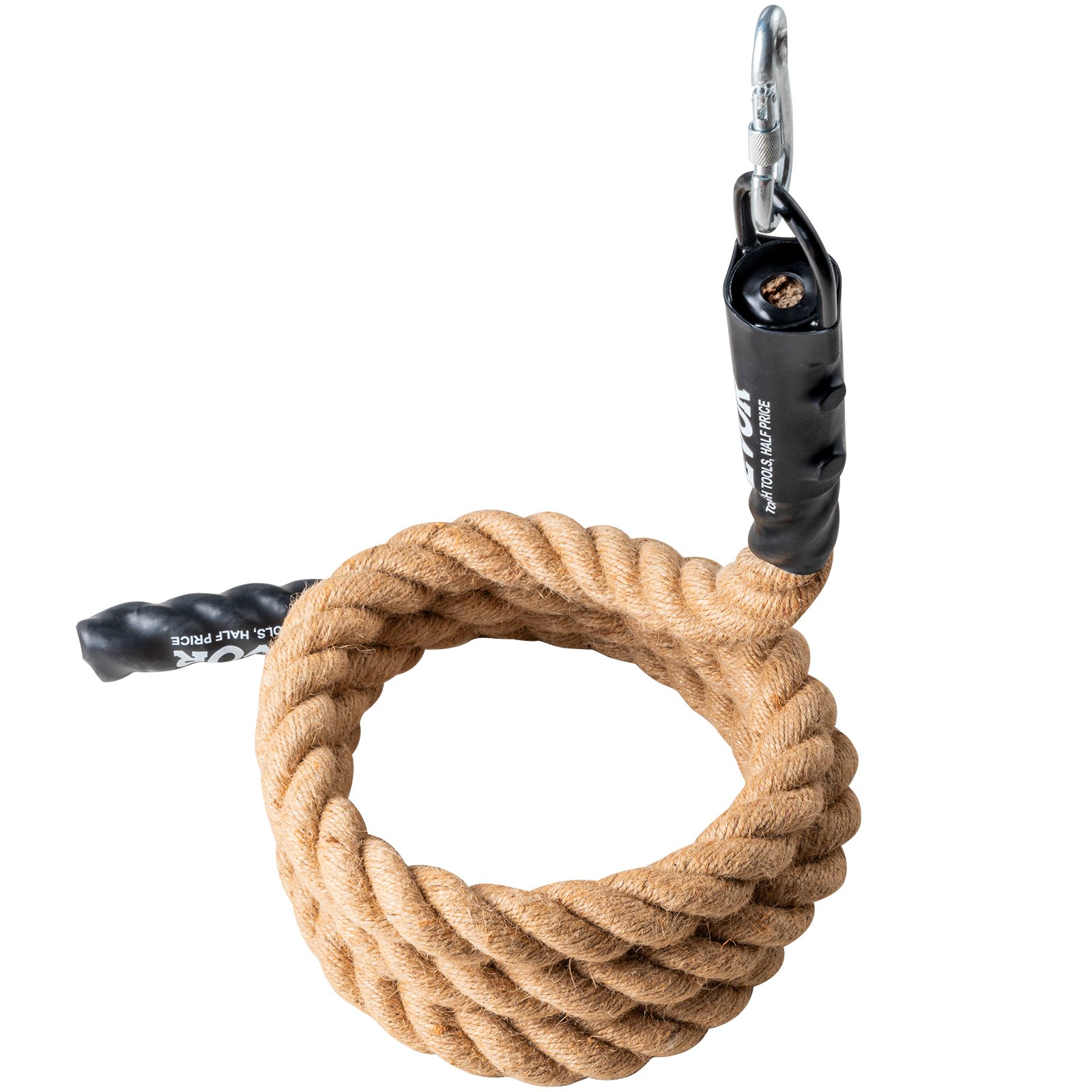 VEVOR Kletterseil Fitness-Trainingsseil Fitnessstudio, 3,05 m Länge, 38,1 mm Durchmesser, Trainingsseil, Mehrzweckseil aus Jute, 227 kg, Kletterübungen, Krafttraining für Bergsteigen, Camping