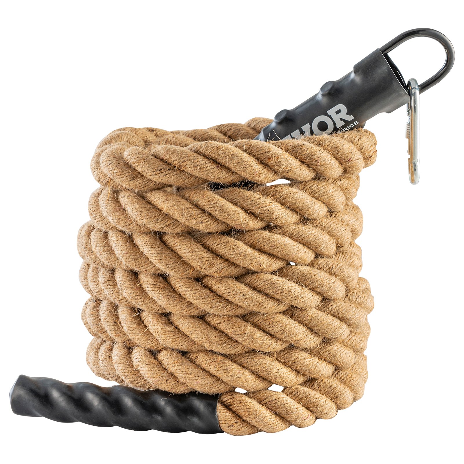 VEVOR Kletterseil Fitness-Trainingsseil Fitnessstudio, 6,1 m Länge, 38 mm Durchmesser, Trainingsseil Mehrzweckseil aus Jute, 227 kg, Kletterübungen, Krafttraining für Bergsteigen, Klettern, Camping