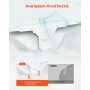VEVOR Bidet-Toilettenaufsatz 7 mm ultradünner Toilettensitz-Aufsatz mit 2 einziehbaren Düsen (Kaltwasser / Warmwasser) & 2 Drehknöpfen & einstellbarm Wasserdruck für die Gesäß- und Intimwäsche