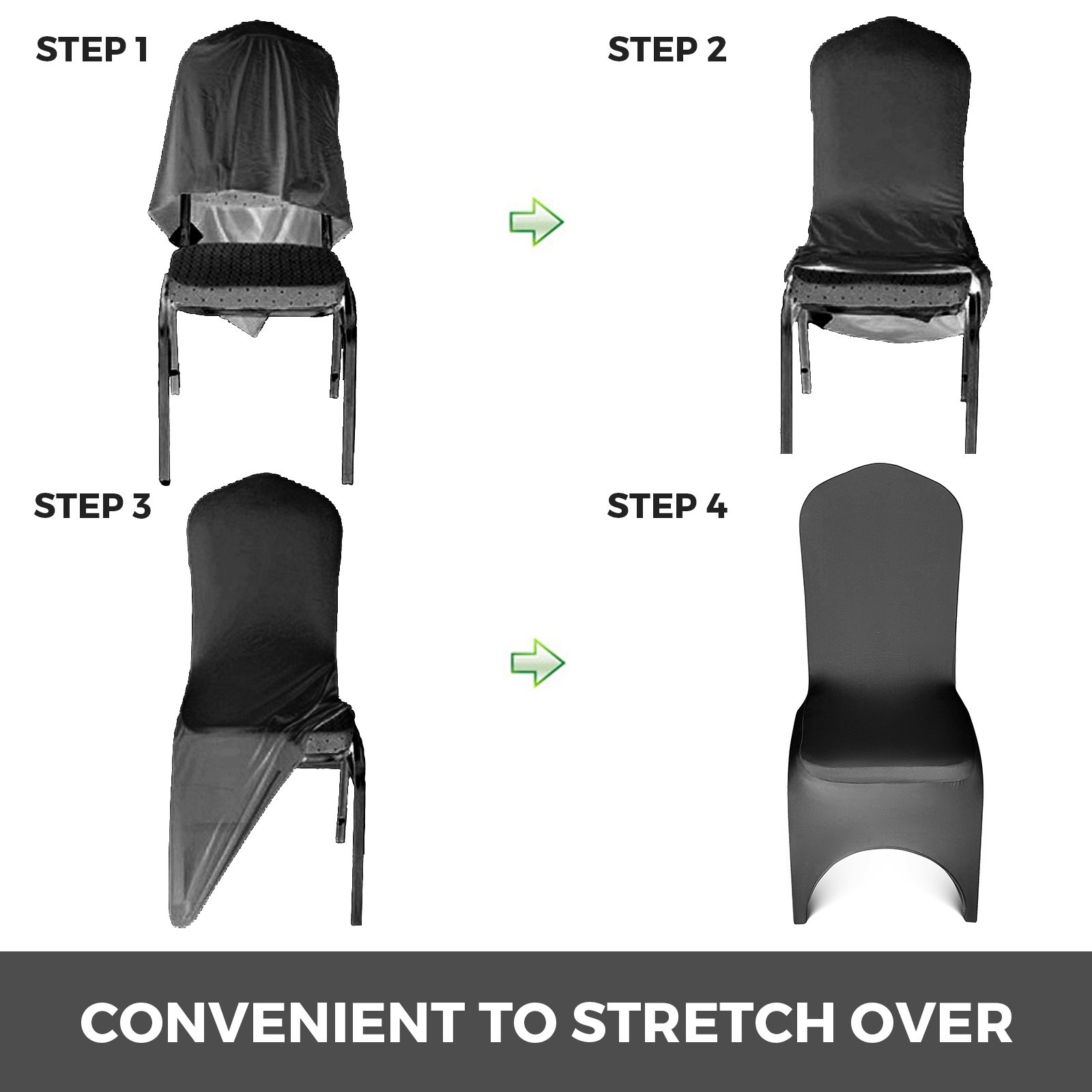 100x Universell Stuhlhussen Stretch Stuhl Formal Decotation Elastisch