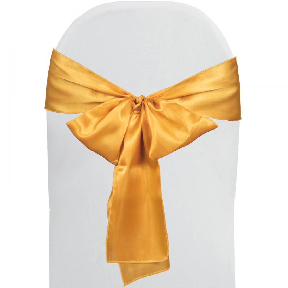 100pcs Satin Spandex Stuhlschleifen Stuhl Schärpe Hochzeit Bankett Partei