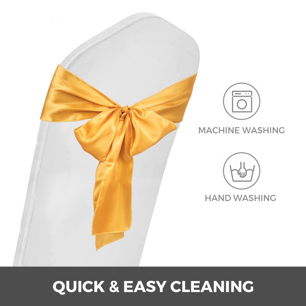100pcs Satin Spandex Stuhlschleifen Stuhl Schärpe Hochzeit Bankett Partei