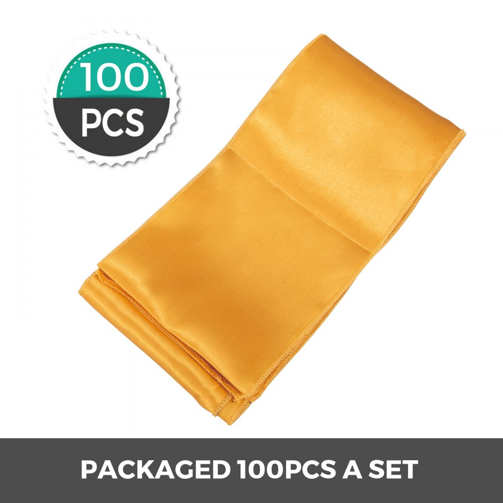 100pcs Satin Spandex Stuhlschleifen Stuhl Schärpe Hochzeit Bankett Partei