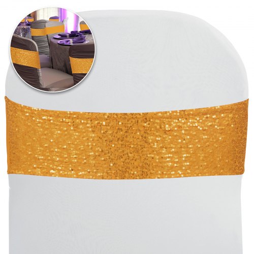 100pcs Stuhlschleifen Stretch Schleifen Stuhlhussen Jahrestag Stuhlbänder